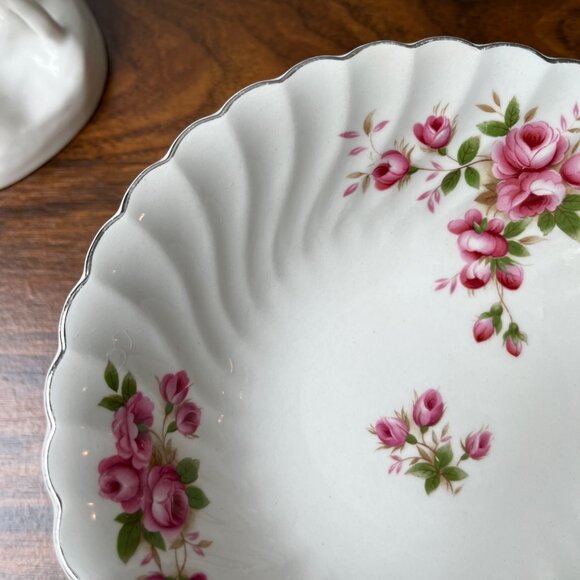 Johnson Brothers Shape Regency Pink Roses Ironstone 5 Cereal Bowls 6" England - Picture 5 of 10